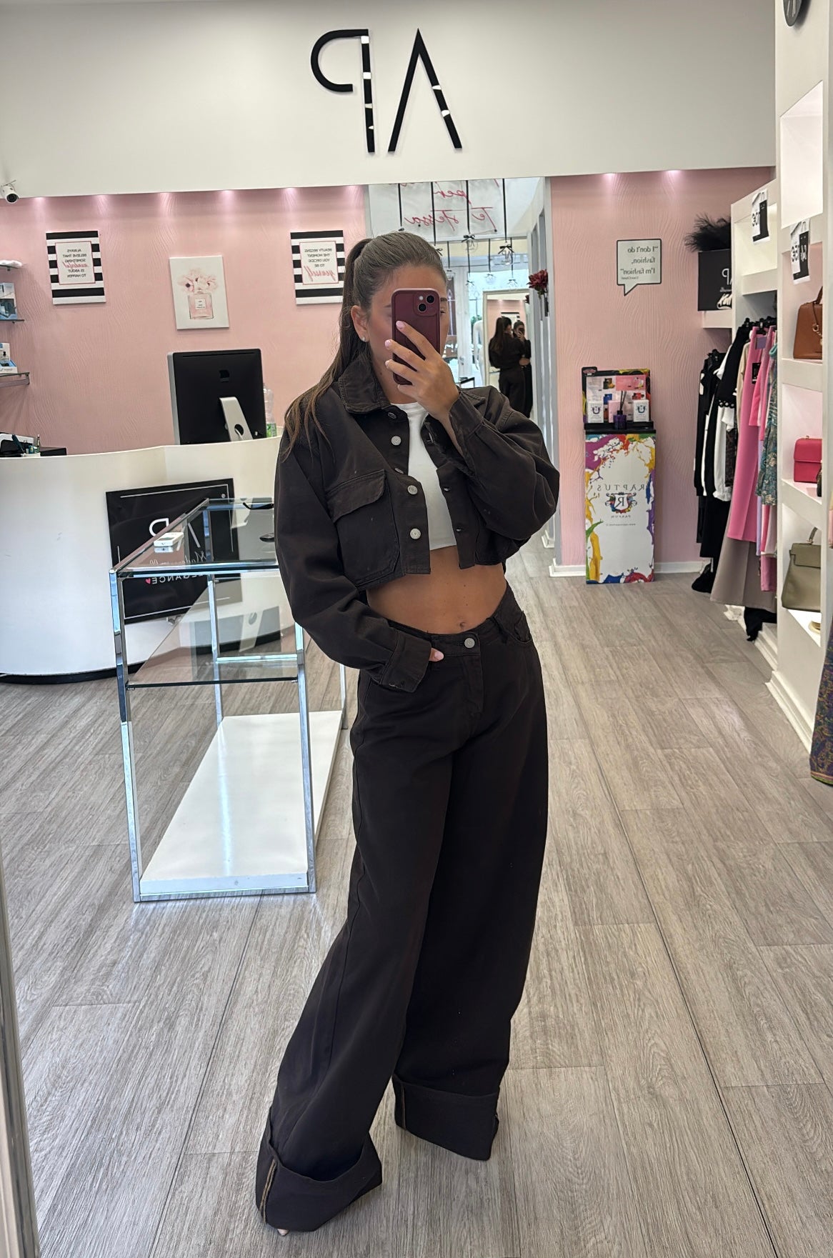 Coordinato Jeans Denim Brown